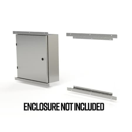 Saginaw Control & Engineering Flush Mount Frame, 2.10 in. H x 23 in. W x 1.08 in. L, 316 Stainless Steel SCE-ELFM20WSS